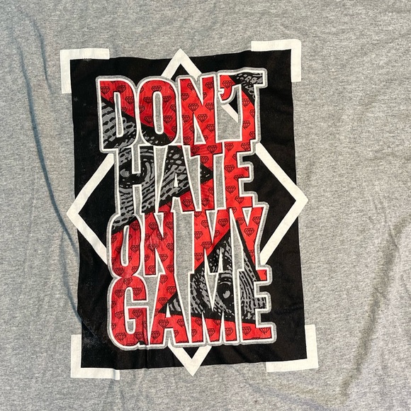 Y2K Hard Ten 10 Don’t Hate On My Game Diamond Graphic Tee 4X - Picture 2 of 3